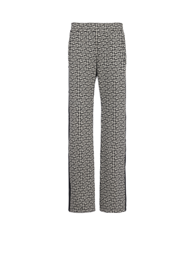 Pantalon pyjama large à monogramme Balmain avec boutons-pression