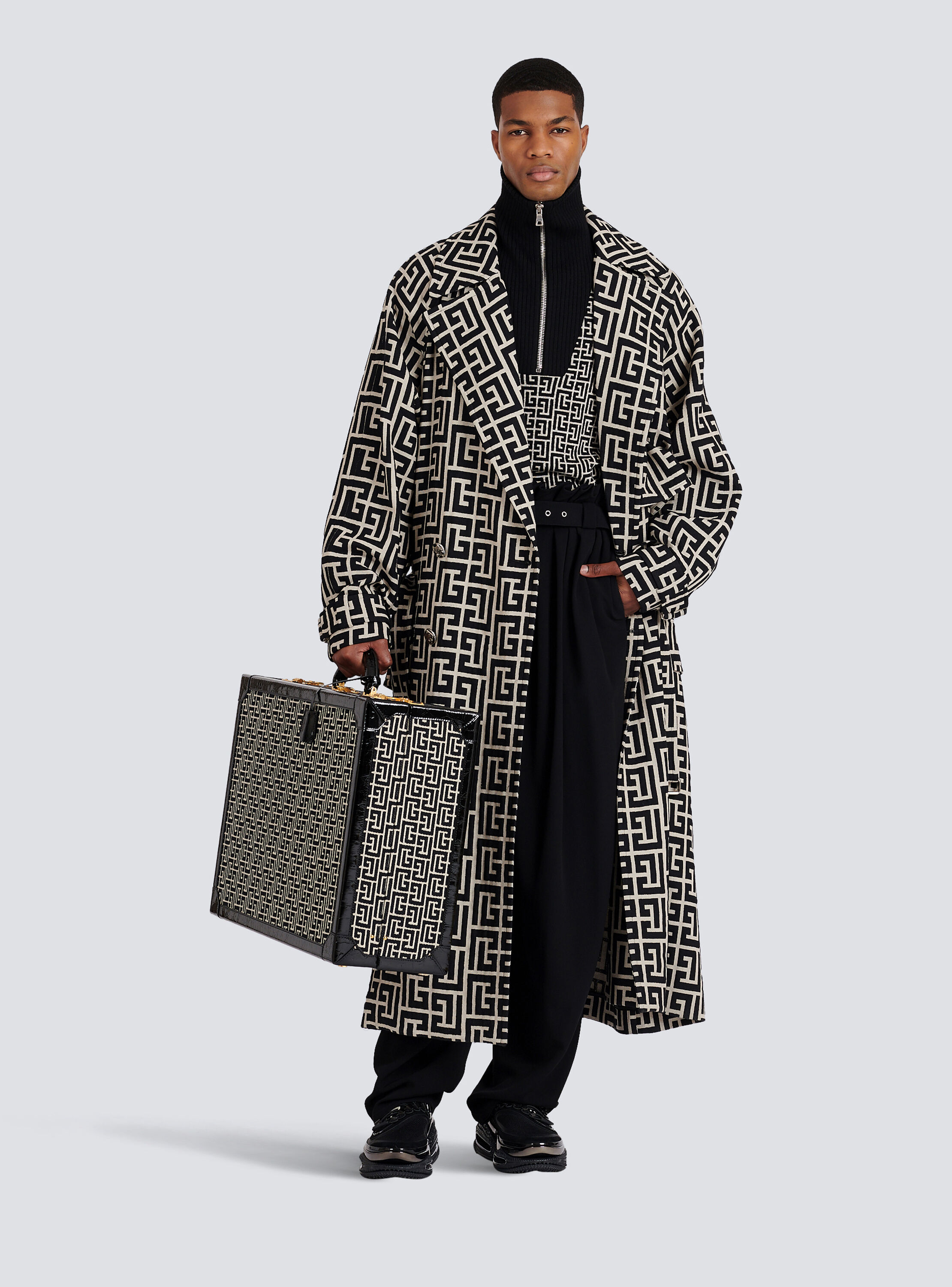 Balmain monogram wool turtleneck 