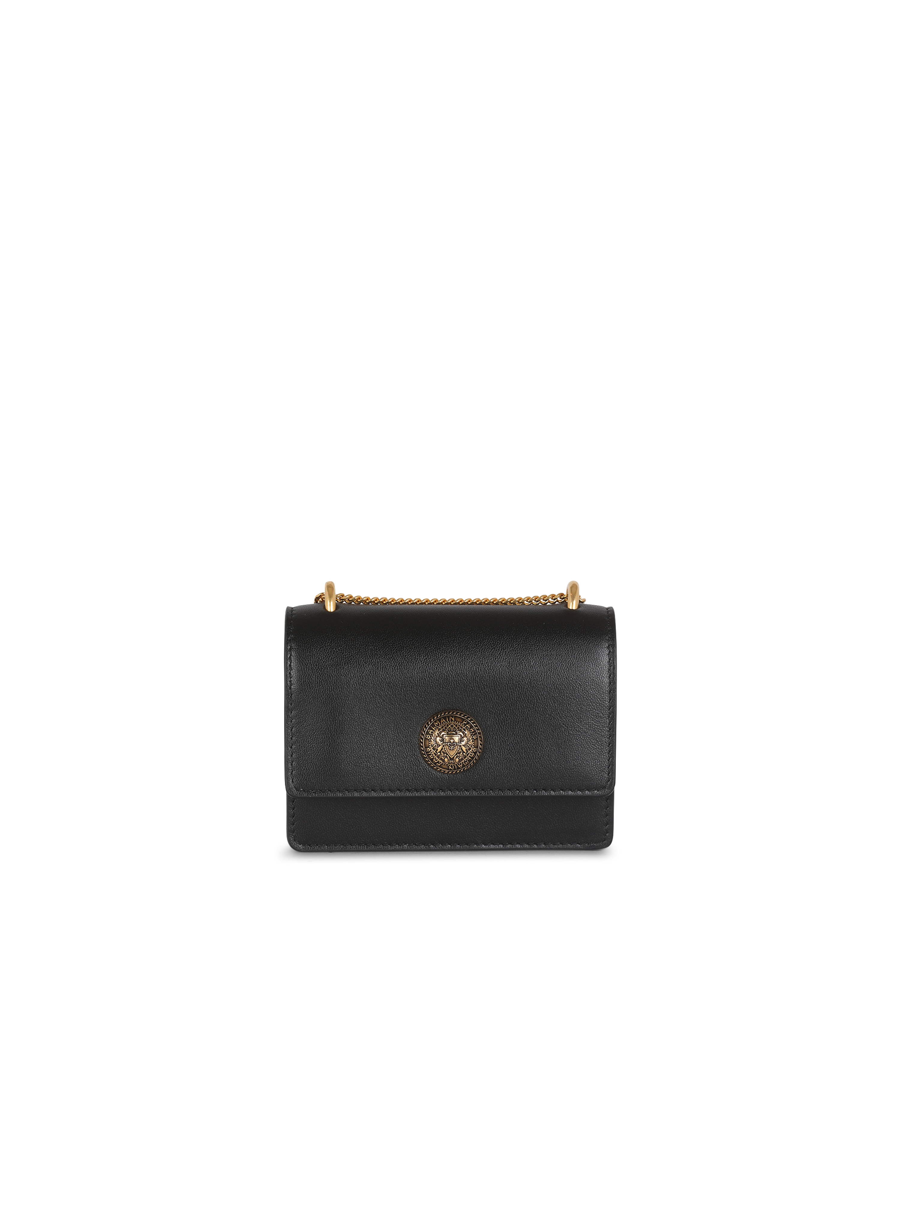 Small-sized leather Coin wallet, black