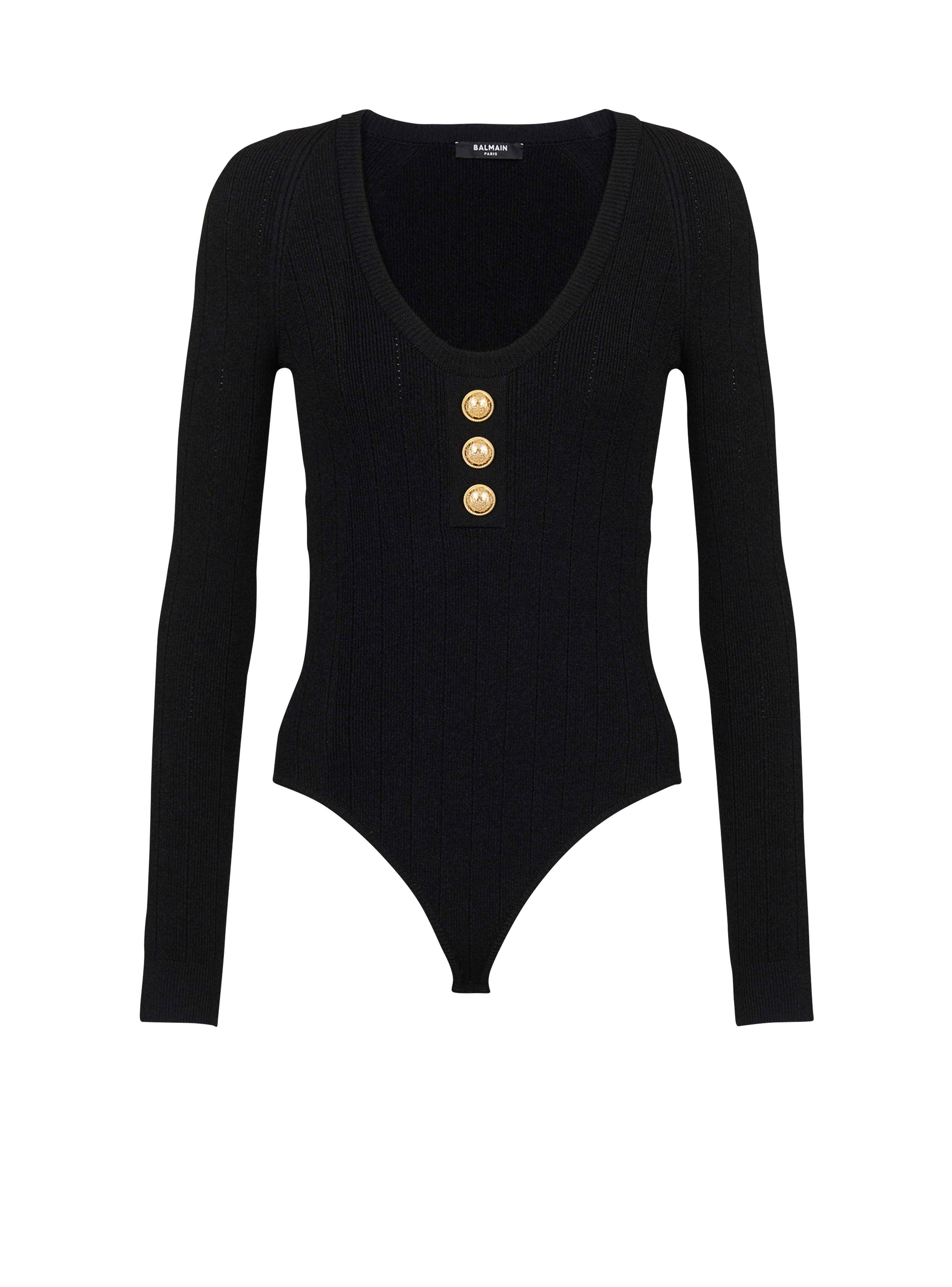 Knit bodysuit, black