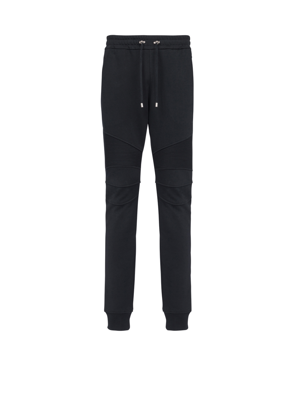Pantalon de jogging en coton floqué logo Balmain Paris, noir, hi-res