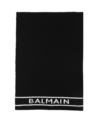 Écharpe en laine avec logo Balmain