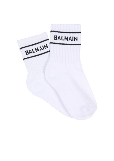 Chaussettes en coton à logo Balmain