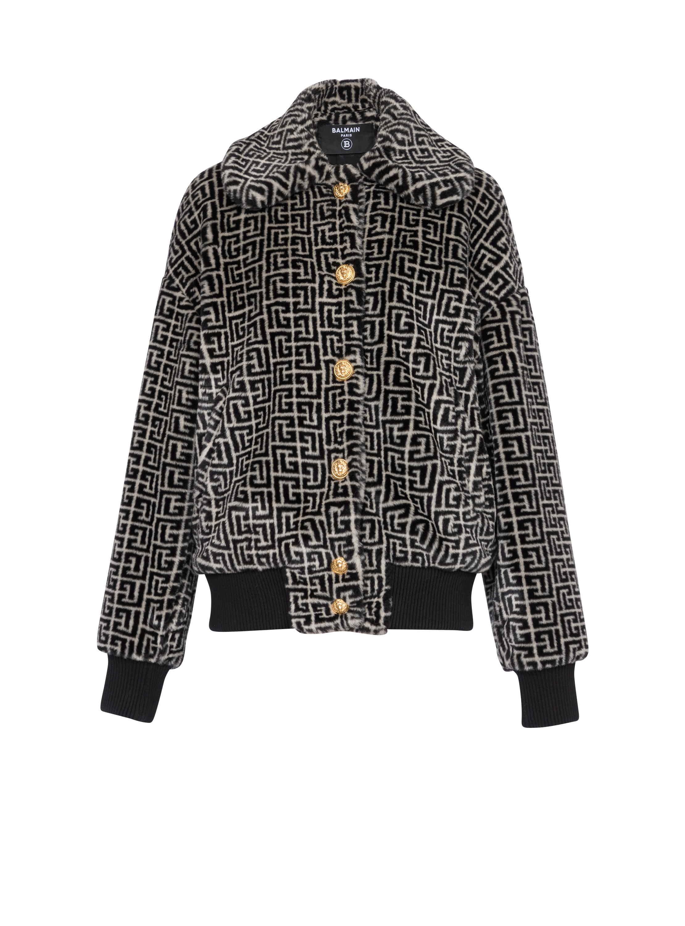 balmain monogram blazer