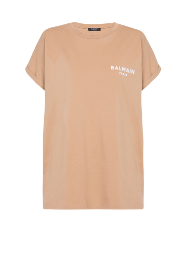 T-shirt en coton éco-design floqué petit logo Balmain