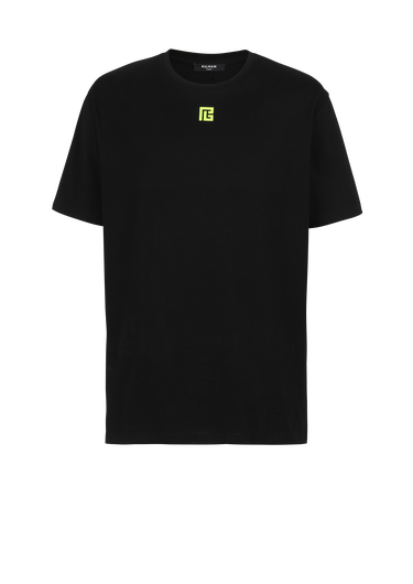EXCLUSIF - T-shirt en coton imprimé maxi logo Balmain dans le dos