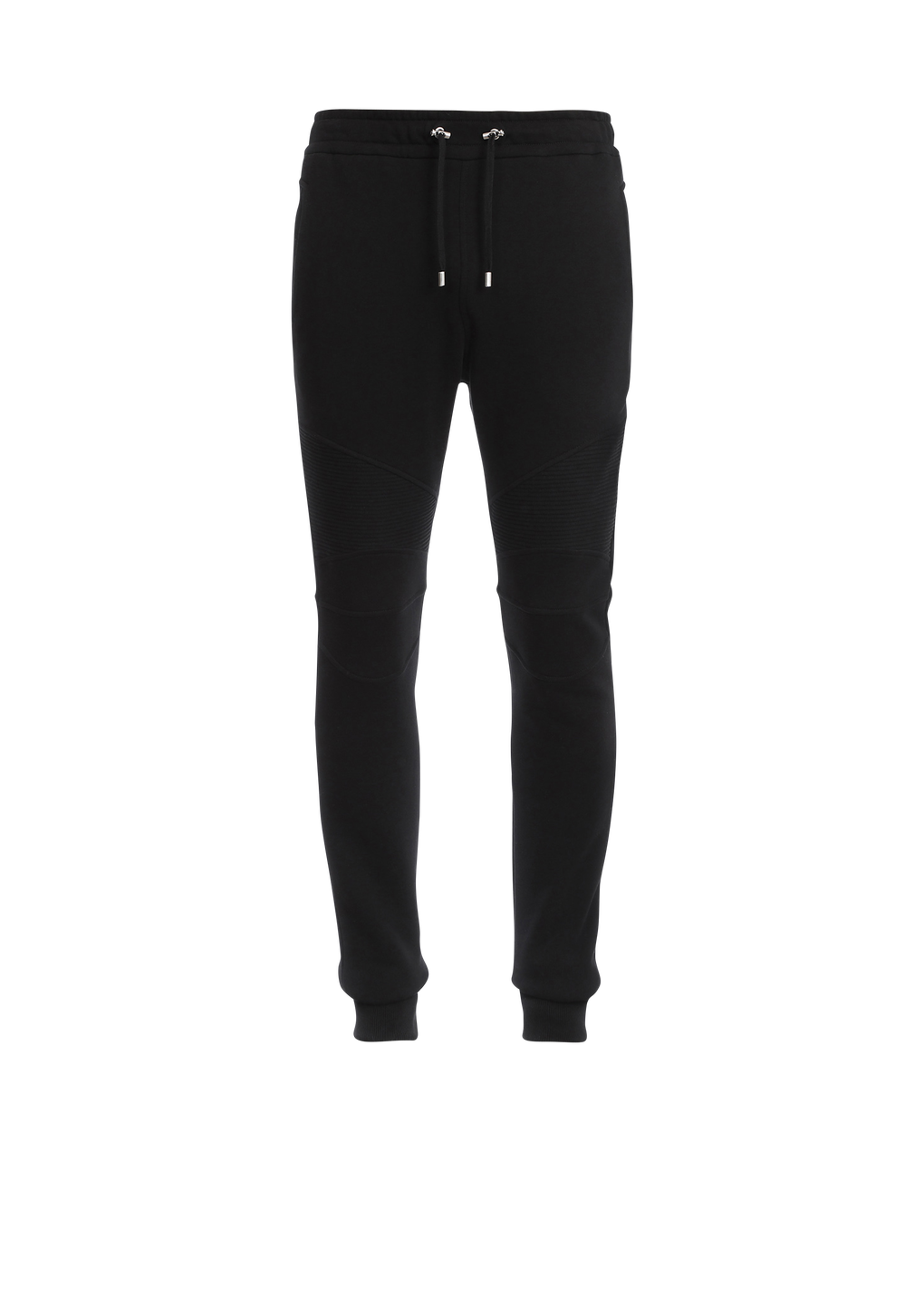 Pantalon de jogging en coton éco-design monogramme Balmain Paris, argent, hi-res