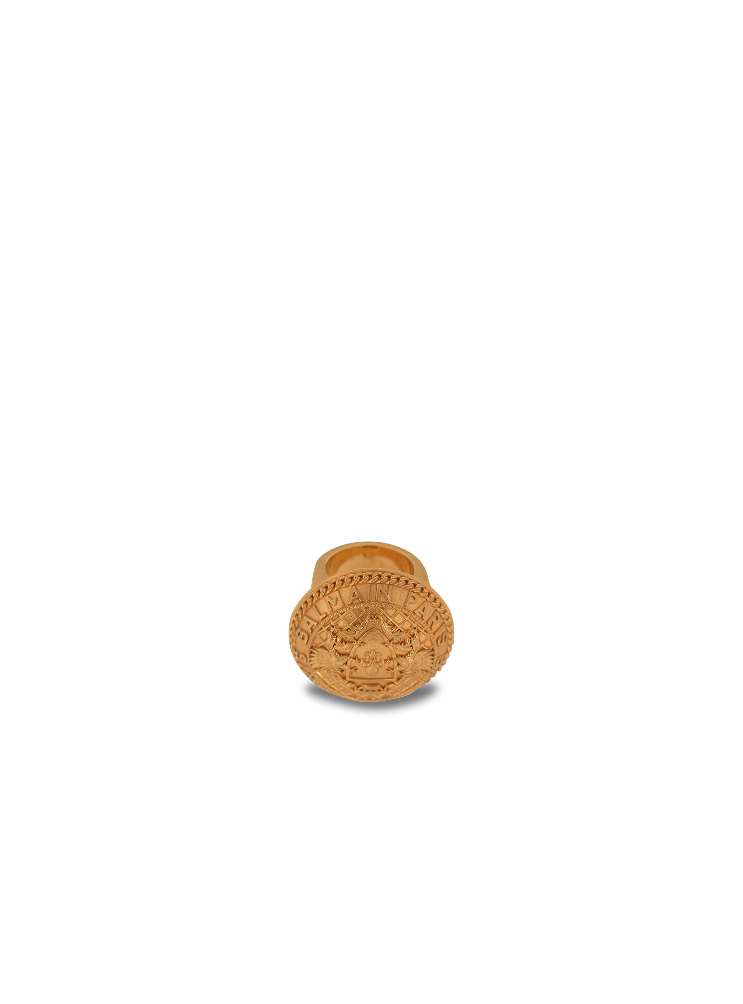 Bague Coin en laiton, or
