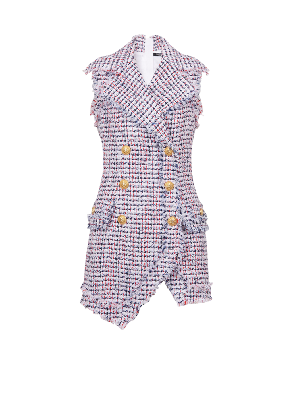 HIGH SUMMER CAPSULE - Robe courte à double boutonnage en tweed, multicolore, hi-res